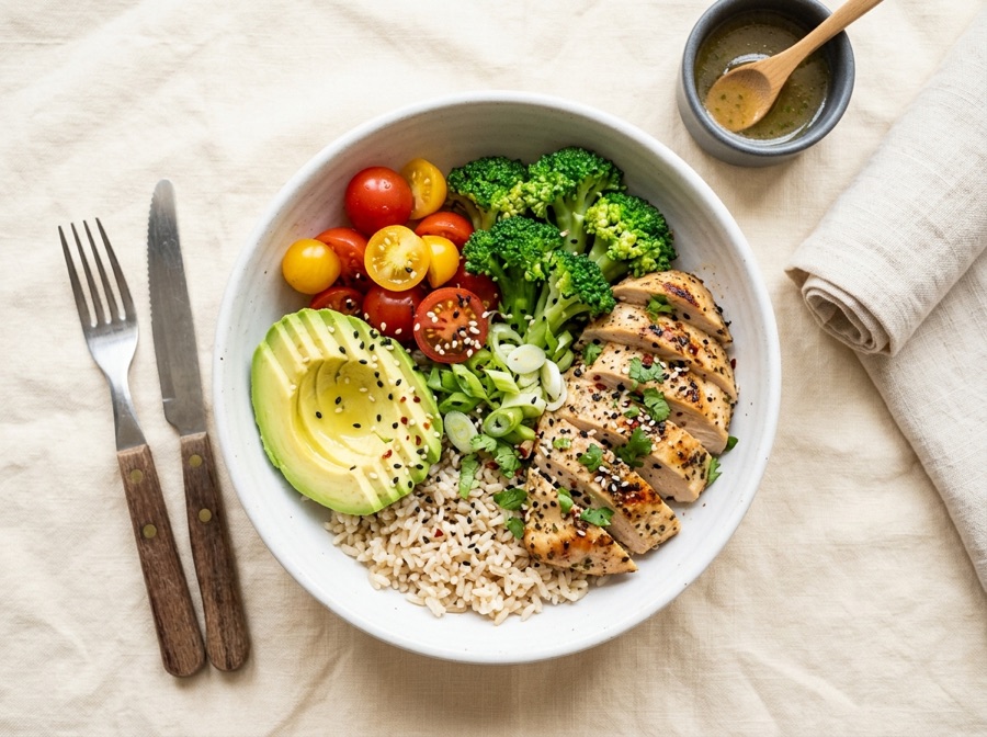 A healthy bowl meal